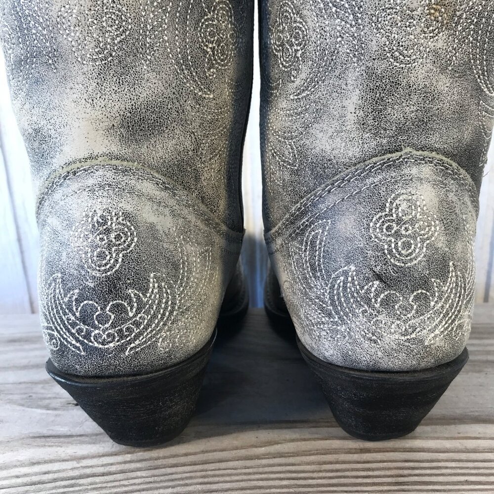 Rockin Country Dusti Womens Distressed Sanded Leather Western Boots 9 M RC5093 - Picture 5 of 13